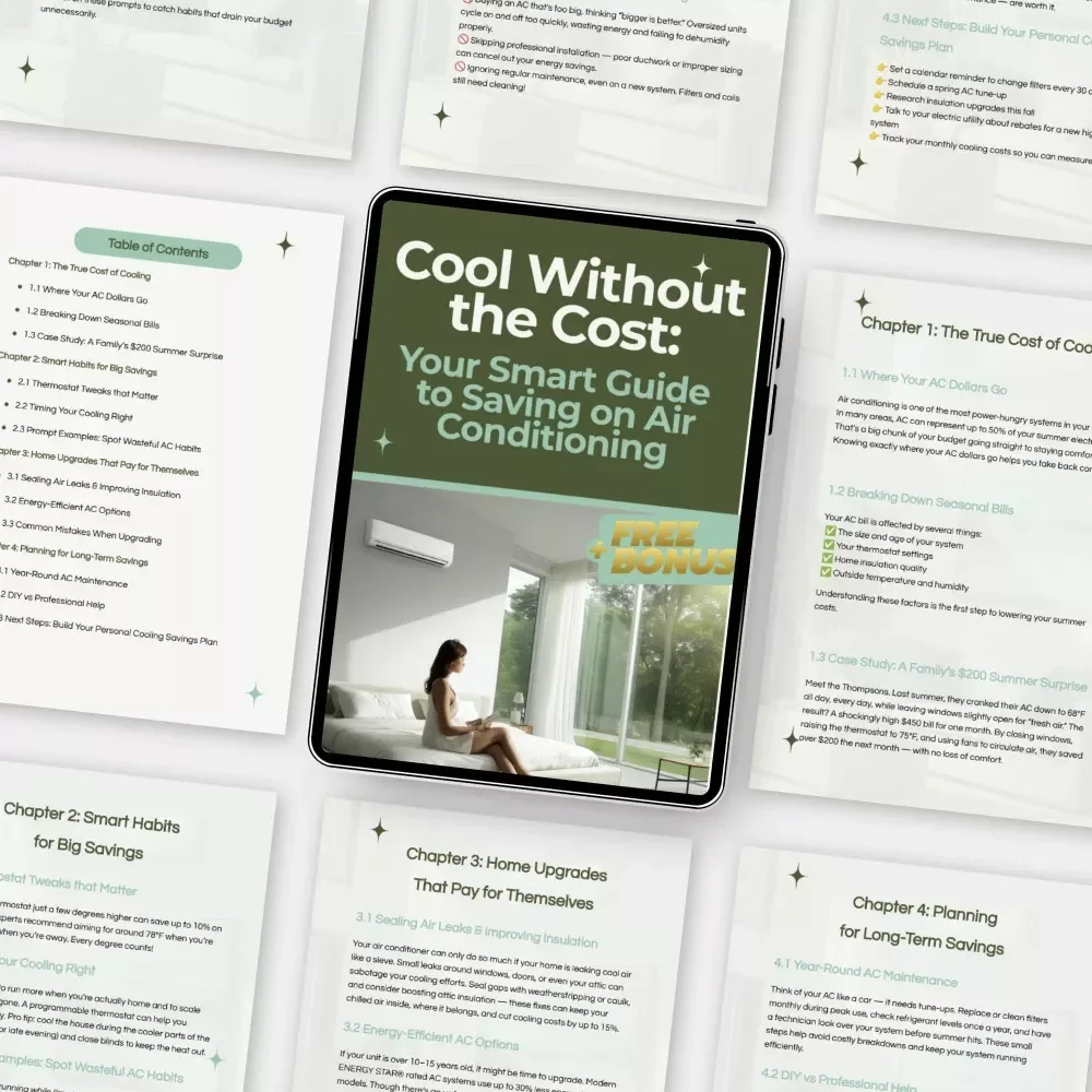 Cool Without the Cost: Your Smart Guide to Saving on Air Conditioning | Digital Download to Lower Bills and Stay Comfortable | Practical Energy-Saving Tips to save on air conditioning costs