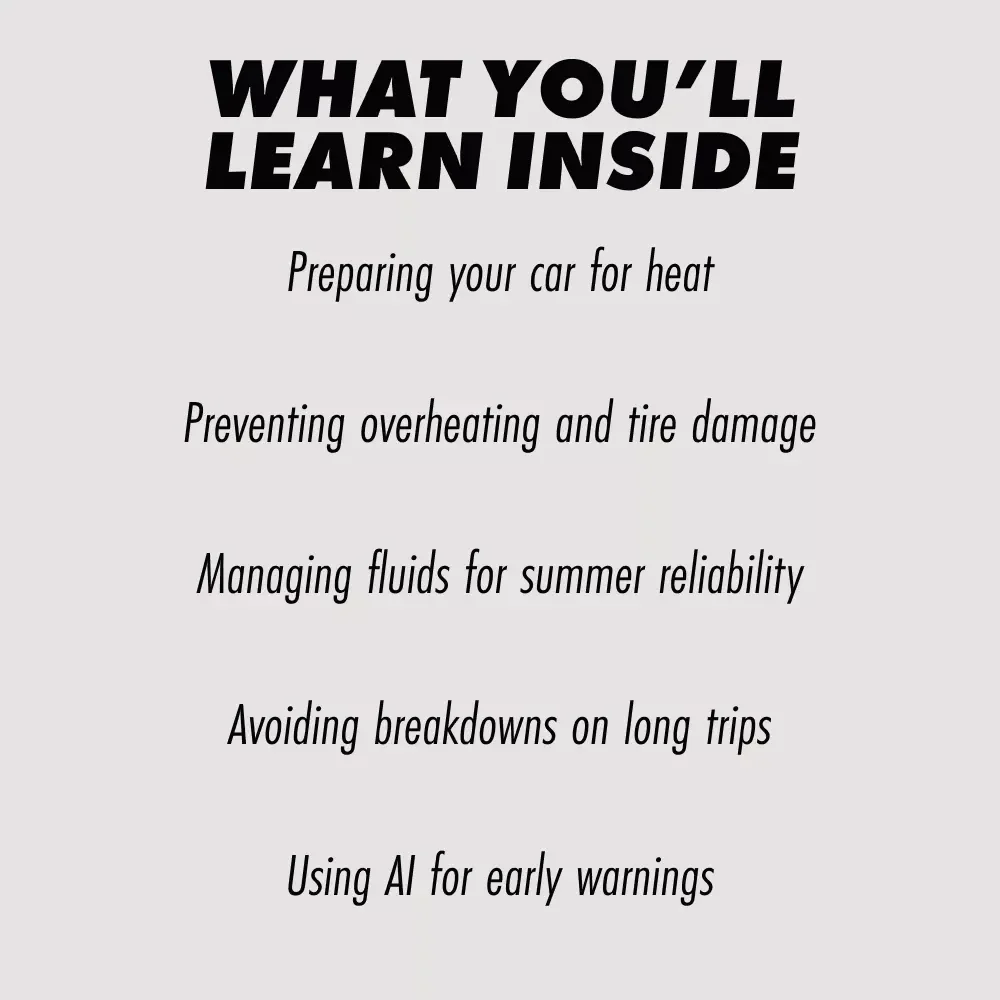 Essential Summer Car Care for Hot Weather – Digital Guide | Smart Maintenance Checklist & Safety Tips for Summer Car Care for Hot Weather