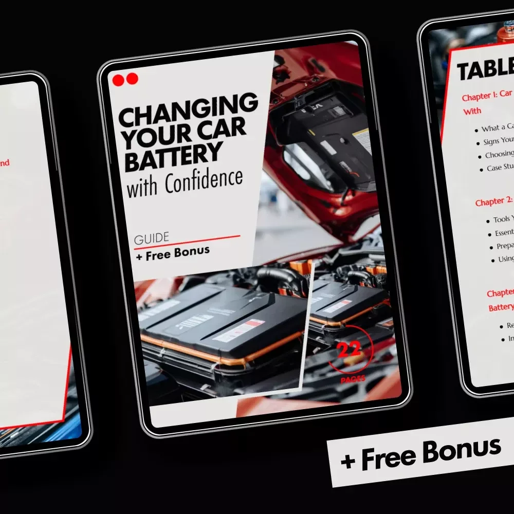 Changing Your Car Battery with Confidence – Easy DIY Car Battery Replacement Guide, Step-by-Step eBook for Beginners, Digital Download