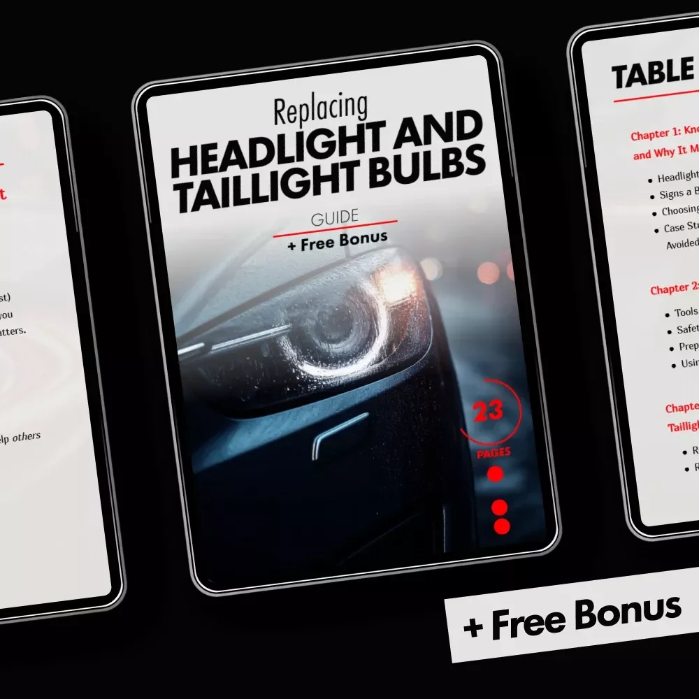 Replacing Headlight and Taillight Bulbs | DIY Car Light Replacement Guide, Step-by-Step Auto Maintenance eBook, Beginner-Friendly Digital Download