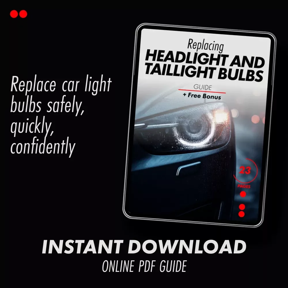 Replacing Headlight and Taillight Bulbs | DIY Car Light Replacement Guide, Step-by-Step Auto Maintenance eBook, Beginner-Friendly Digital Download