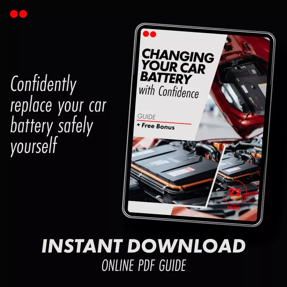 Changing Your Car Battery with Confidence – Easy DIY Car Battery Replacement Guide, Step-by-Step eBook for Beginners, Digital Download