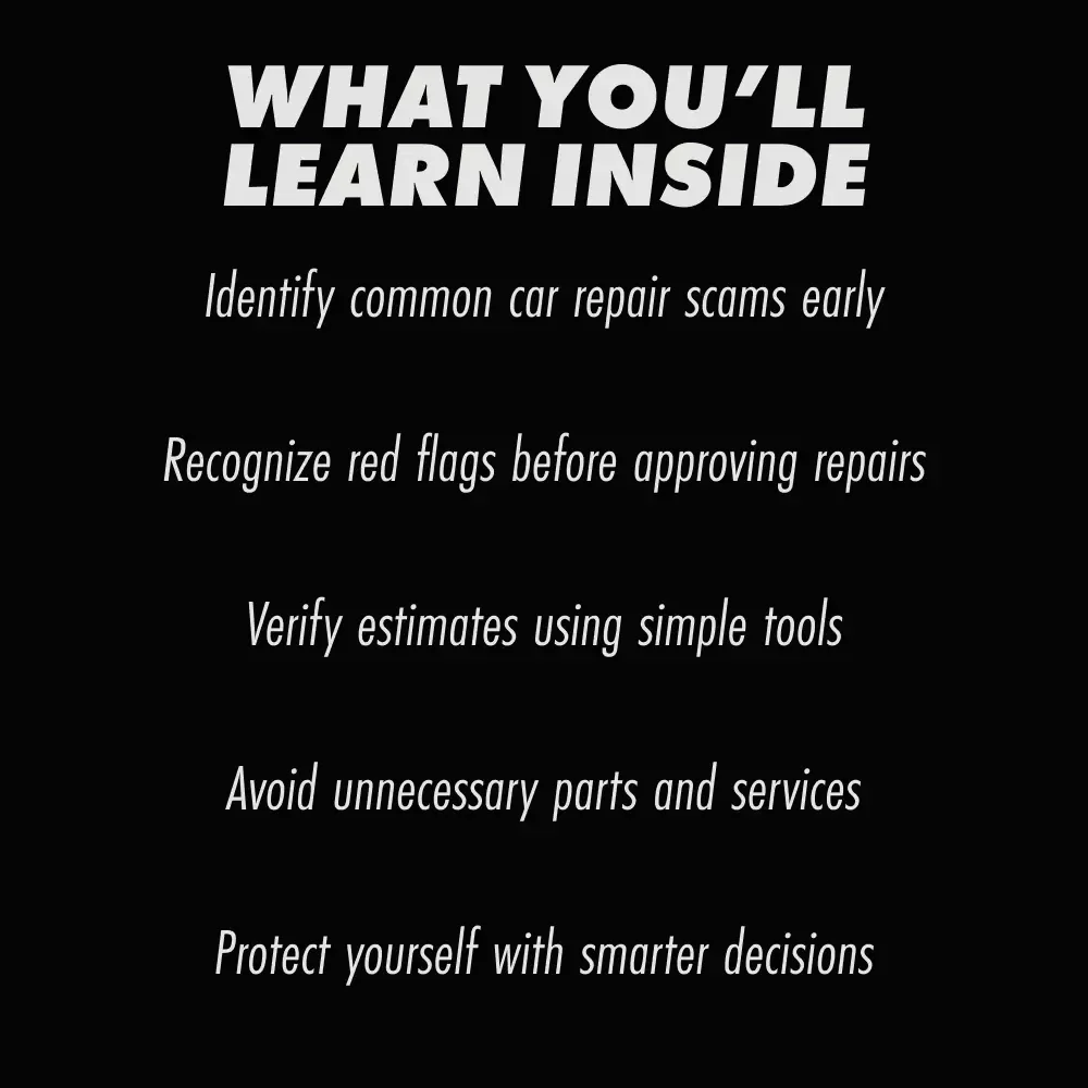 Common Car Repair Scams and How to Avoid Them – Smart Driver’s Guide | Common Car Repair Scams to Watch Out For | Digital Download