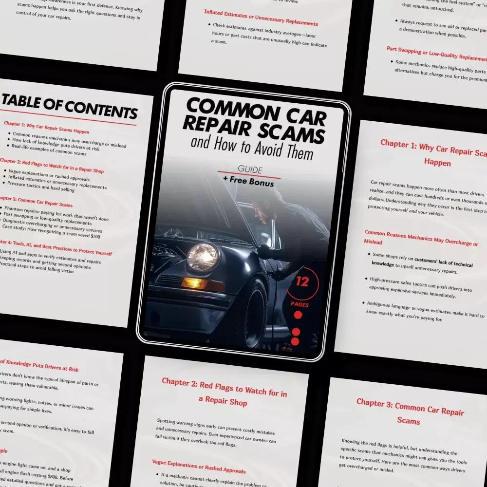 Common Car Repair Scams and How to Avoid Them – Smart Driver’s Guide | Common Car Repair Scams to Watch Out For | Digital Download