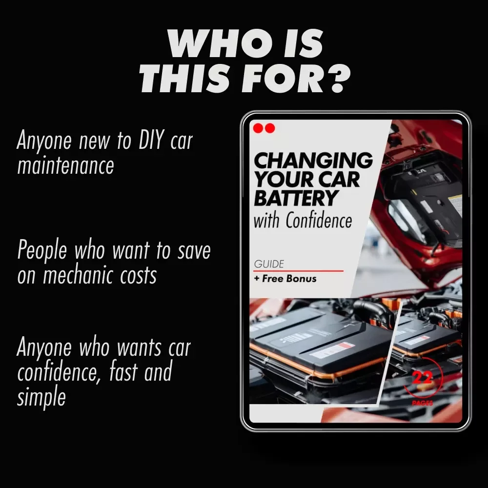 Changing Your Car Battery with Confidence – Easy DIY Car Battery Replacement Guide, Step-by-Step eBook for Beginners, Digital Download