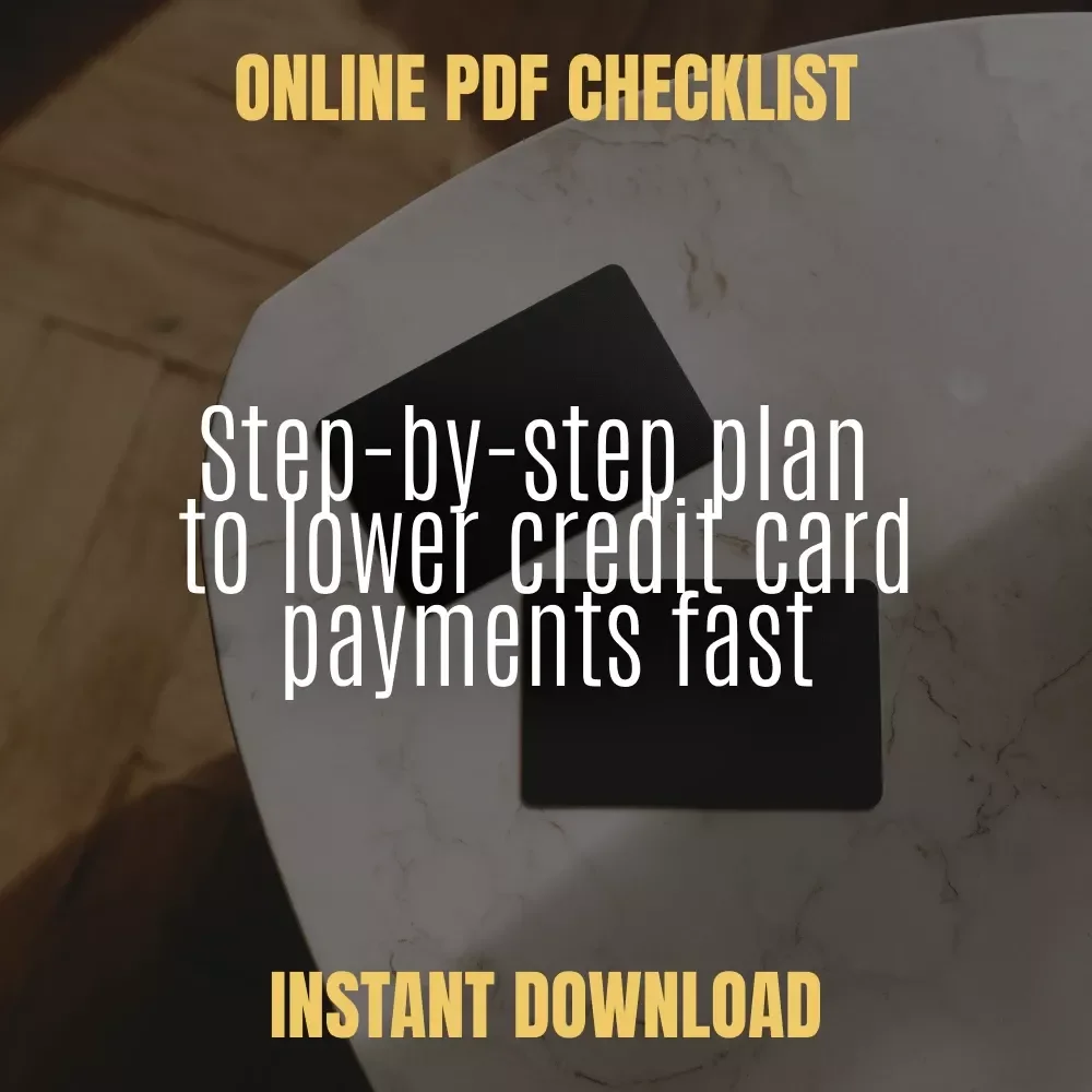 The Credit Card Payment Reduction Checklist | Printable Financial Planner for How to Lower Credit Card Payments and Save More Monthly