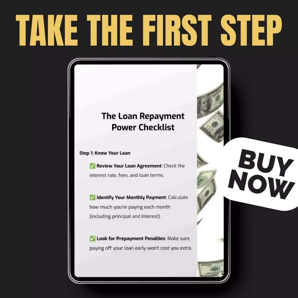 The Loan Repayment Power Checklist – Digital Download Guide on how to repay loan quickly, Smart Debt Payoff Planner, Printable Financial Checklist, Instant Budget Tool for Faster Loan Freedom