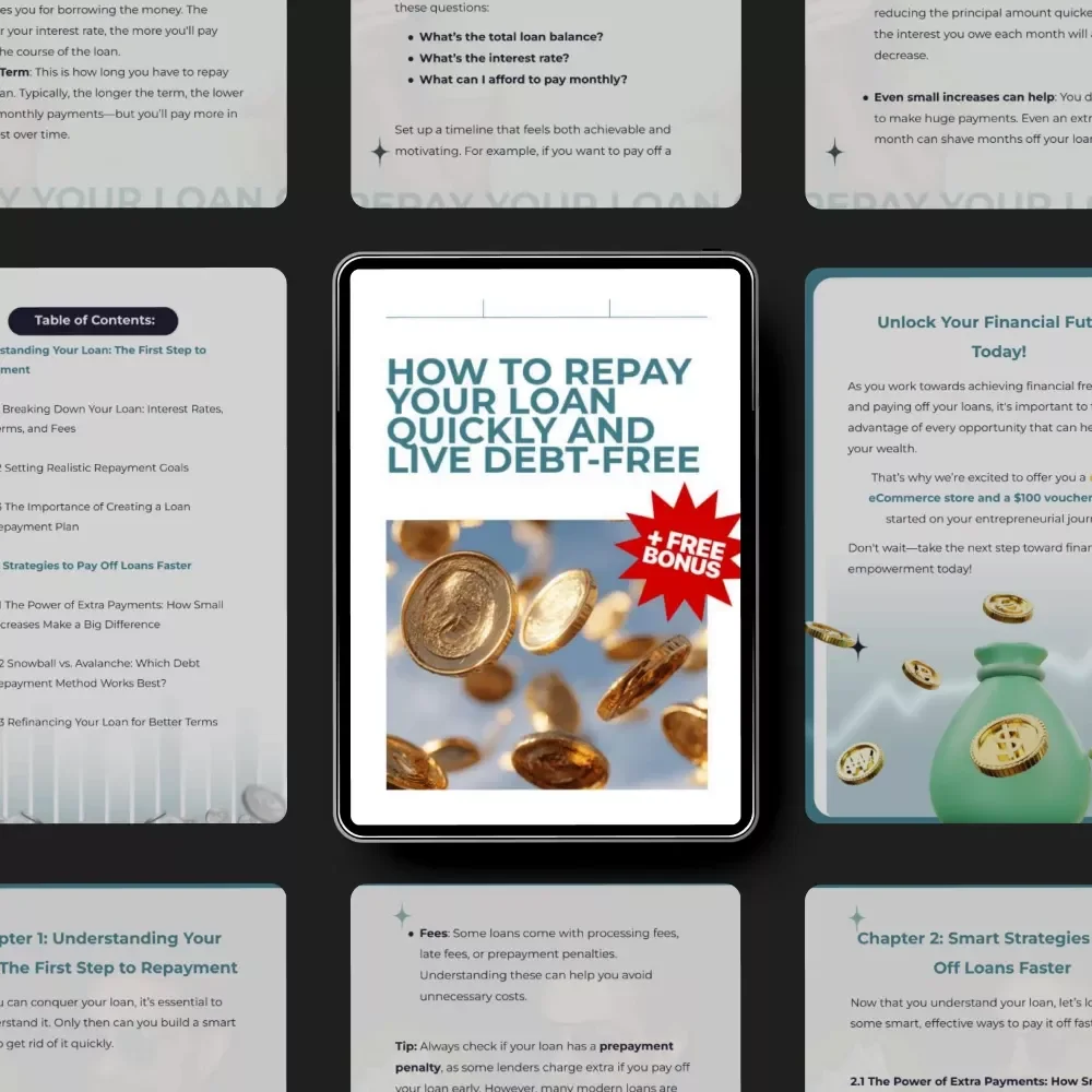 How to Repay Your Loan Quickly and Live Debt-Free | Digital Finance Guide | Smart Strategies on how to repay loan quickly | Printable eBook & Checklist for Faster Debt Freedom