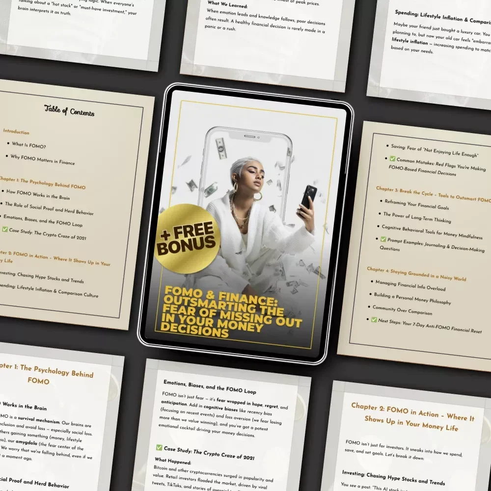 FOMO & Finance: Outsmarting the Fear of Missing Out in Your Money Decisions – Behavioral Finance Guide, Anti-FOMO Money Workbook, Financial Mindset Download | fomo behavioral finance