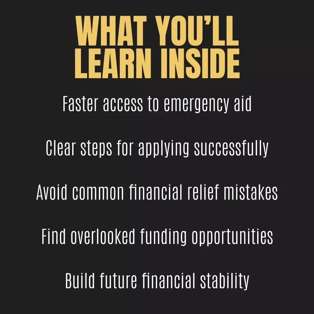 Your Guide to Emergency Financial Assistance When Debt Strikes | Essential eBook for emergency financial assistance for debt | Debt-Relief Support Digital Download