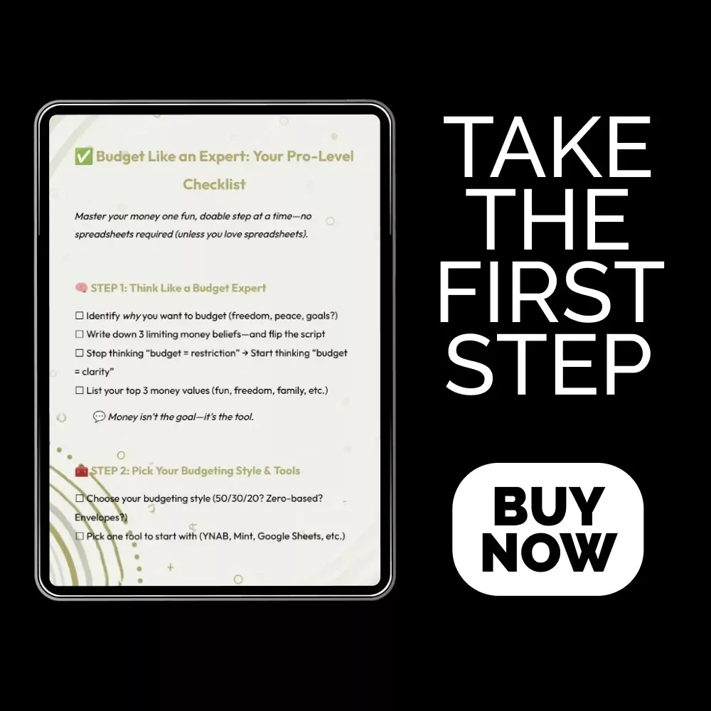 Budget Like an Expert: Your Pro-Level Checklist | Printable Budget Experts Digital Download, Money Management Checklist, Personal Finance Planner