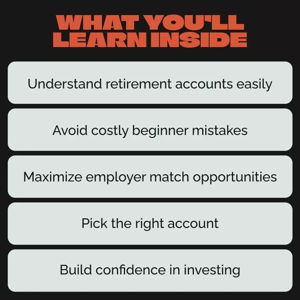A Beginner’s Guide to 401(k)s and IRAs | Easy Retirement Guide for Beginners | 401(k) and IRA Explained Digital Download