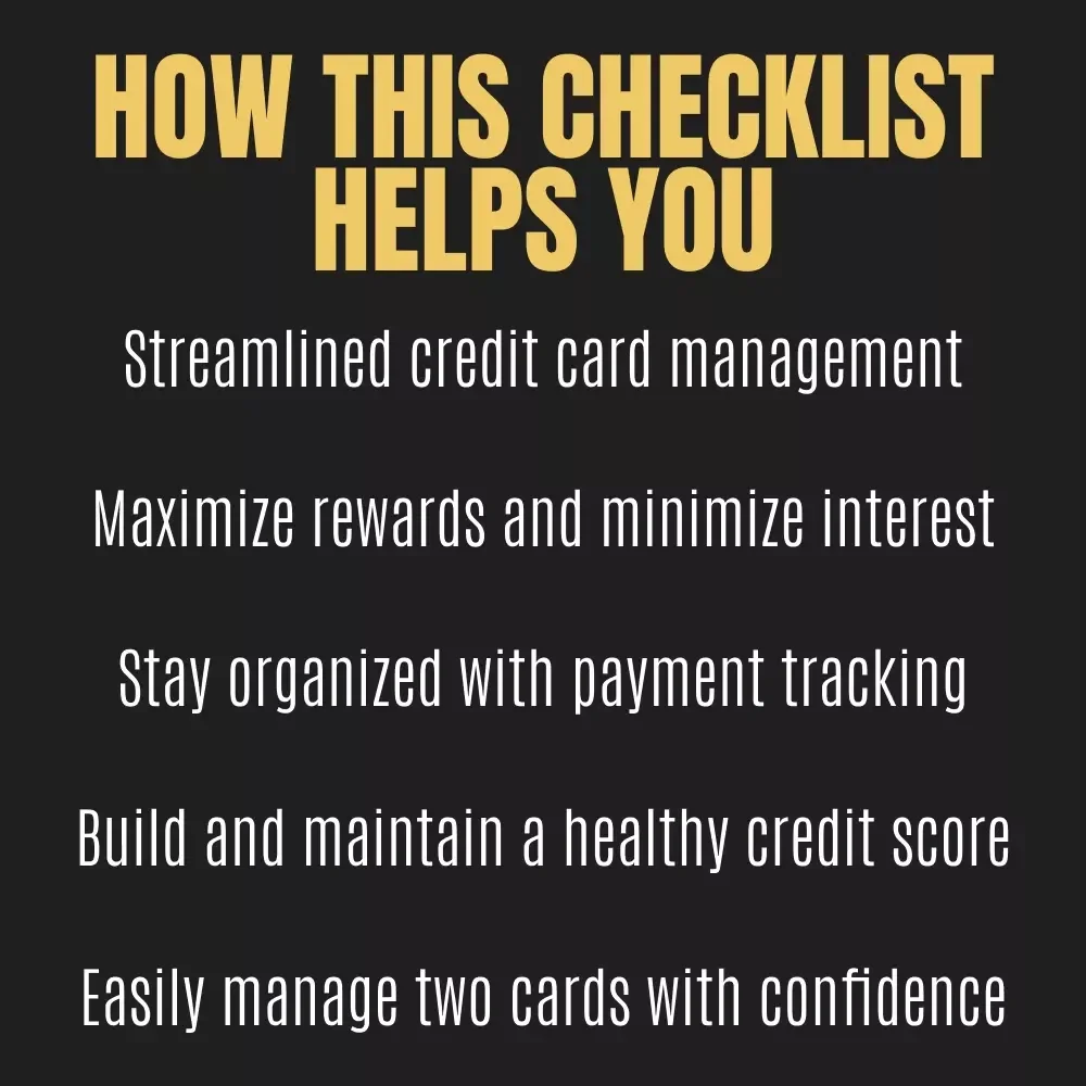 The Double Card Mastery Checklist: Swipe Smarter, Sleep Better - Master Your Credit Cards with This Essential Guide