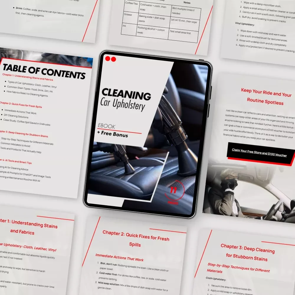 Cleaning Car Upholstery: How to Remove Stains from Cloth, Leather & Vinyl - The Ultimate Guide