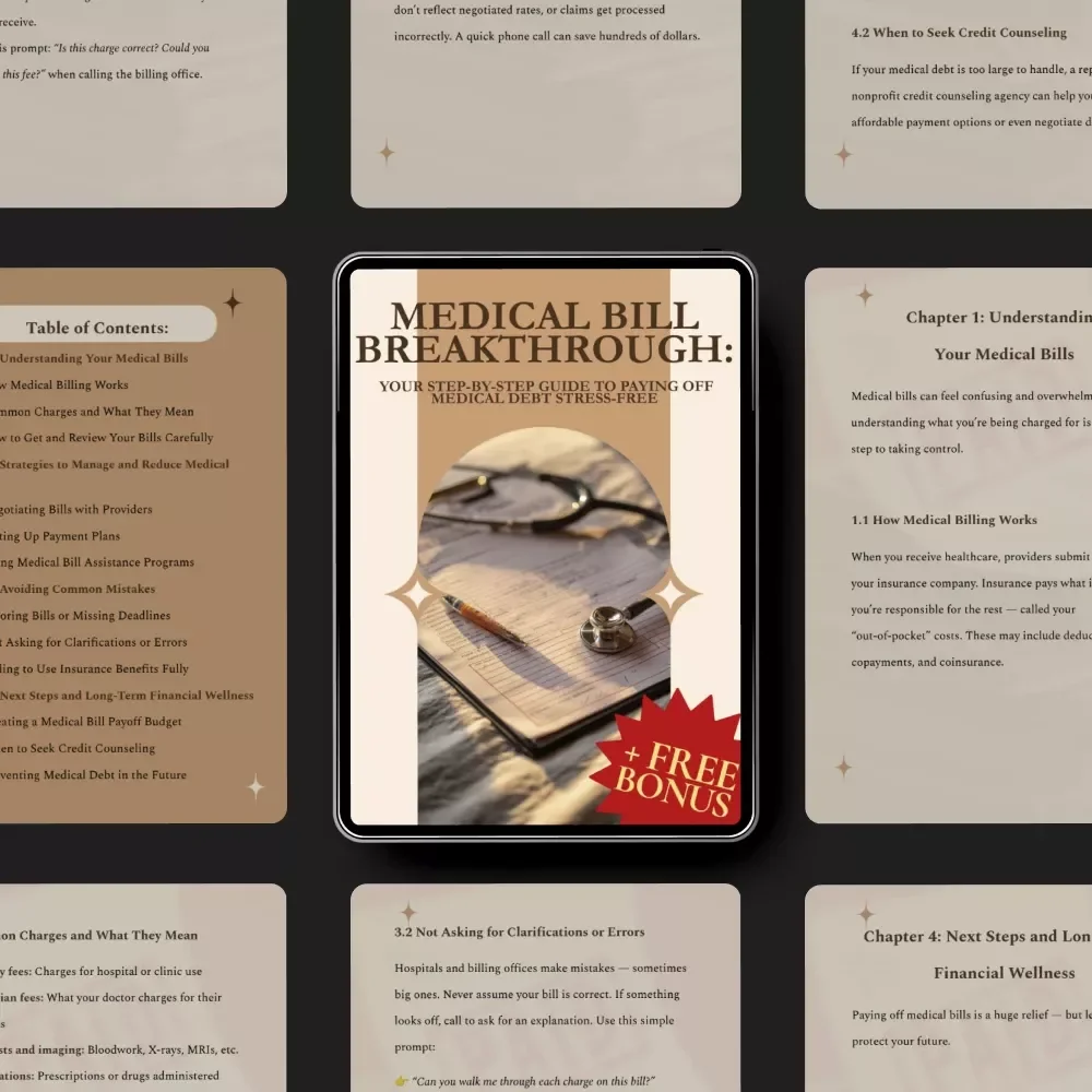 Medical Bill Breakthrough: Your Step-by-Step Guide to Paying Off Medical Debt Stress-Free | Practical Guide for Managing, Negotiating & Paying Medical Bills with Confidence