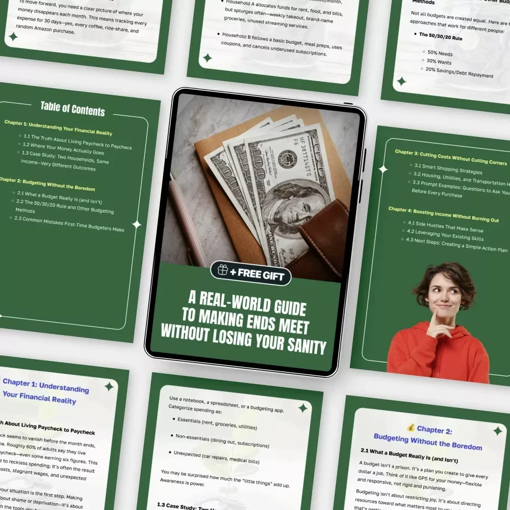 A Real-World Guide to Making Ends Meet Without Losing Your Sanity | Budgeting, Side Hustles & Smart Money Tips | How to Make Ends Meet Digital Guide