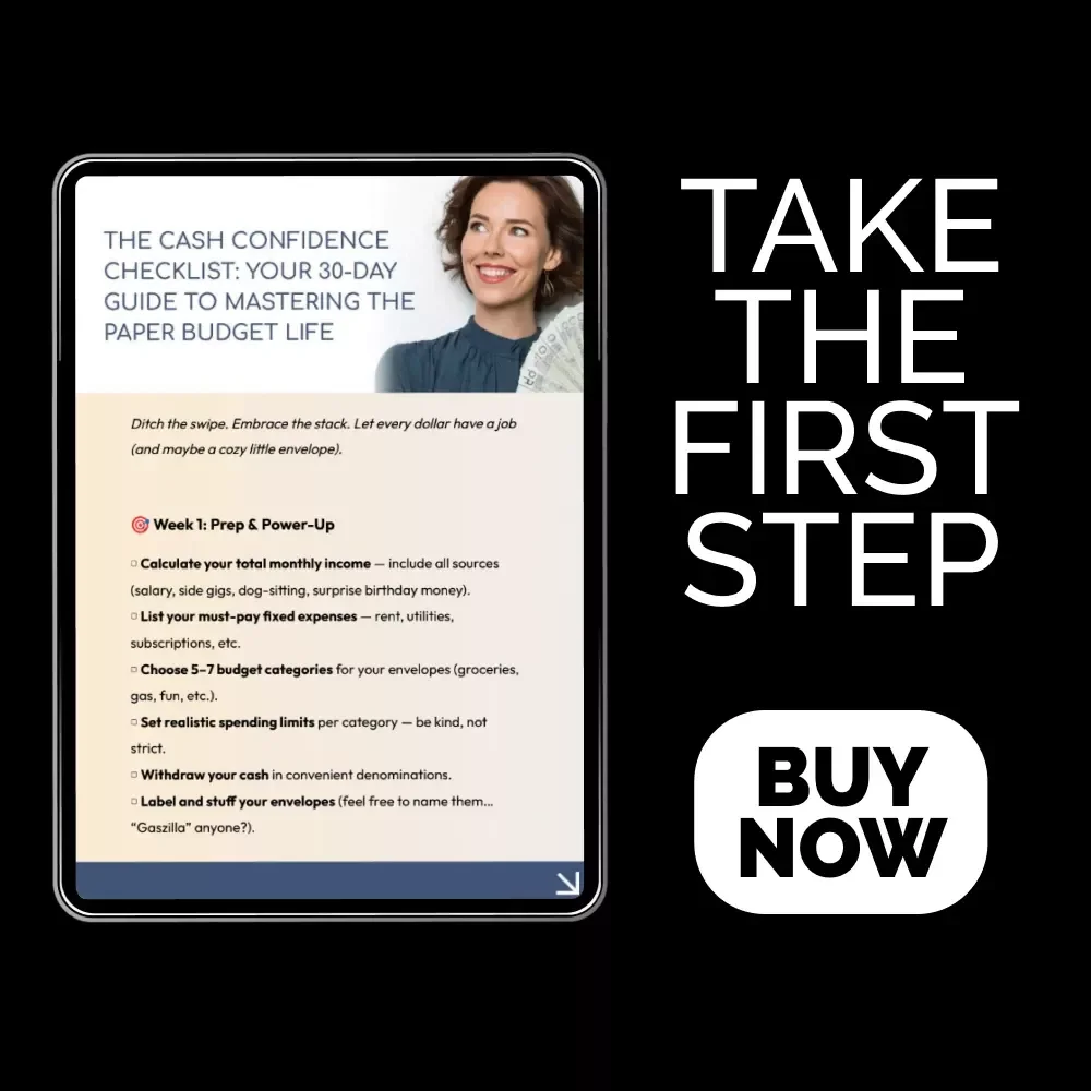 The Cash Confidence Checklist: Your 30-Day Guide to Mastering the Paper Budget Life | Printable Budget Planner | Cash Envelope System | Cash-Only Budget System | Financial Wellness Checklist