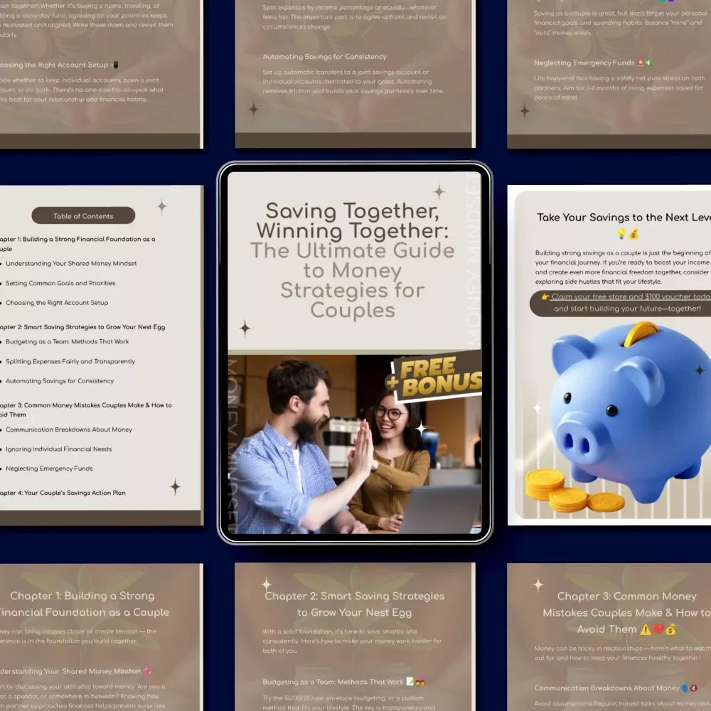 Saving Together, Winning Together: The Ultimate Guide to Money Strategies for Couples | Best Savings Strategies for Couples | Printable Digital Guide for Partners