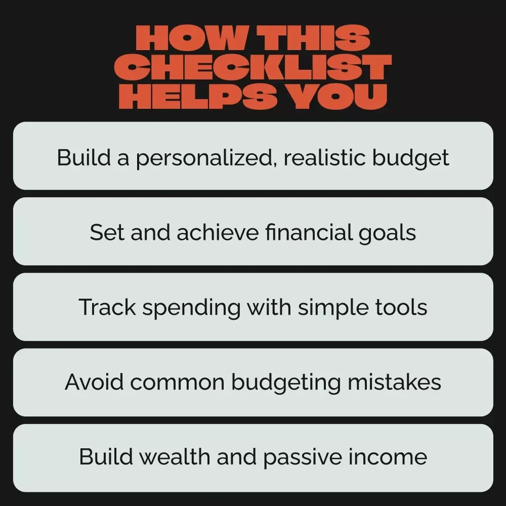 Fun & Foolproof Checklist to Master Your Money - Budgeting Made Easy, Digital Download