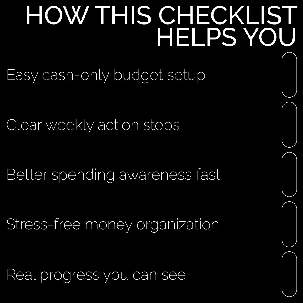 The Cash Confidence Checklist: Your 30-Day Guide to Mastering the Paper Budget Life | Printable Budget Planner | Cash Envelope System | Cash-Only Budget System | Financial Wellness Checklist