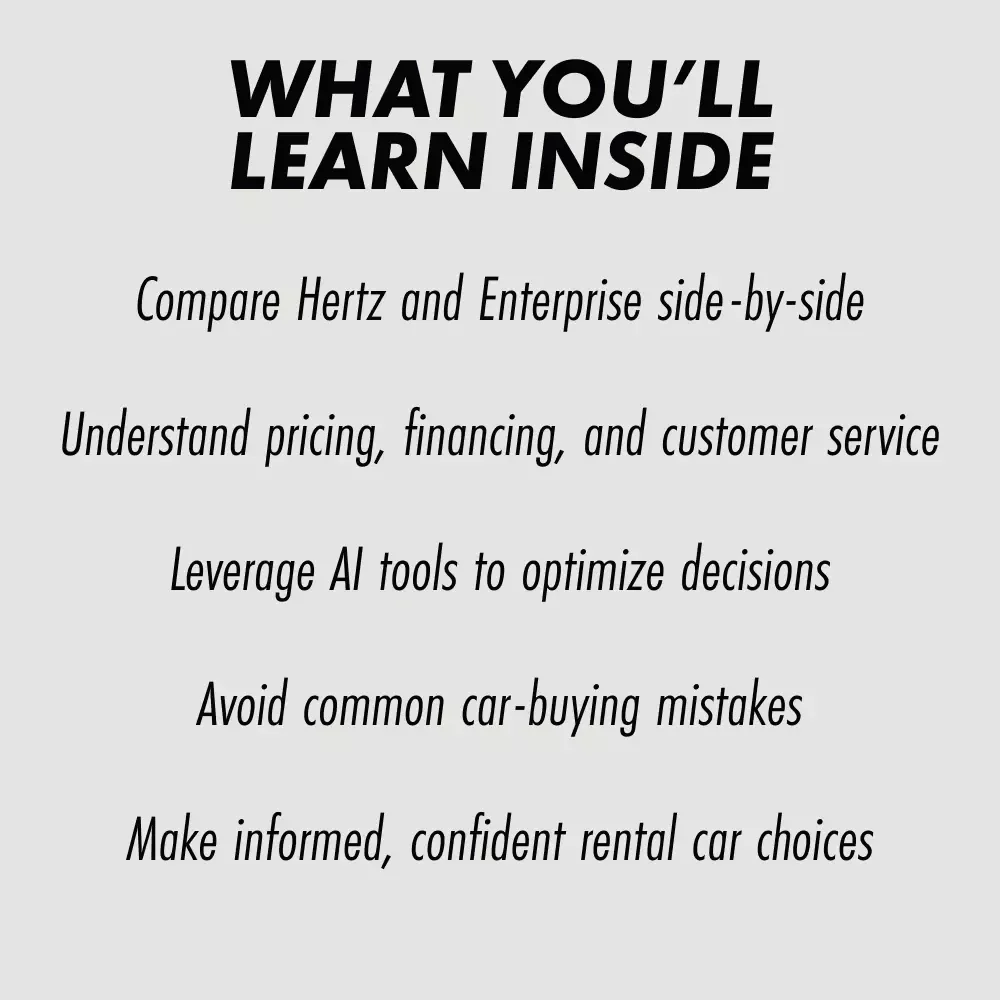 Should You Buy a Hertz or Enterprise Car? A Complete Guide to Rental Car Decisions