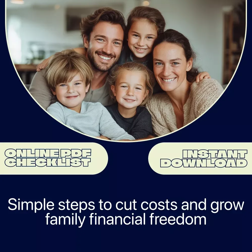 Family Savings Success: The Ultimate Checklist for Cutting Costs and Building Financial Freedom | Printable PDF | Family Budget Planner | Household Savings Guide | Tips for Reducing Family Living Costs