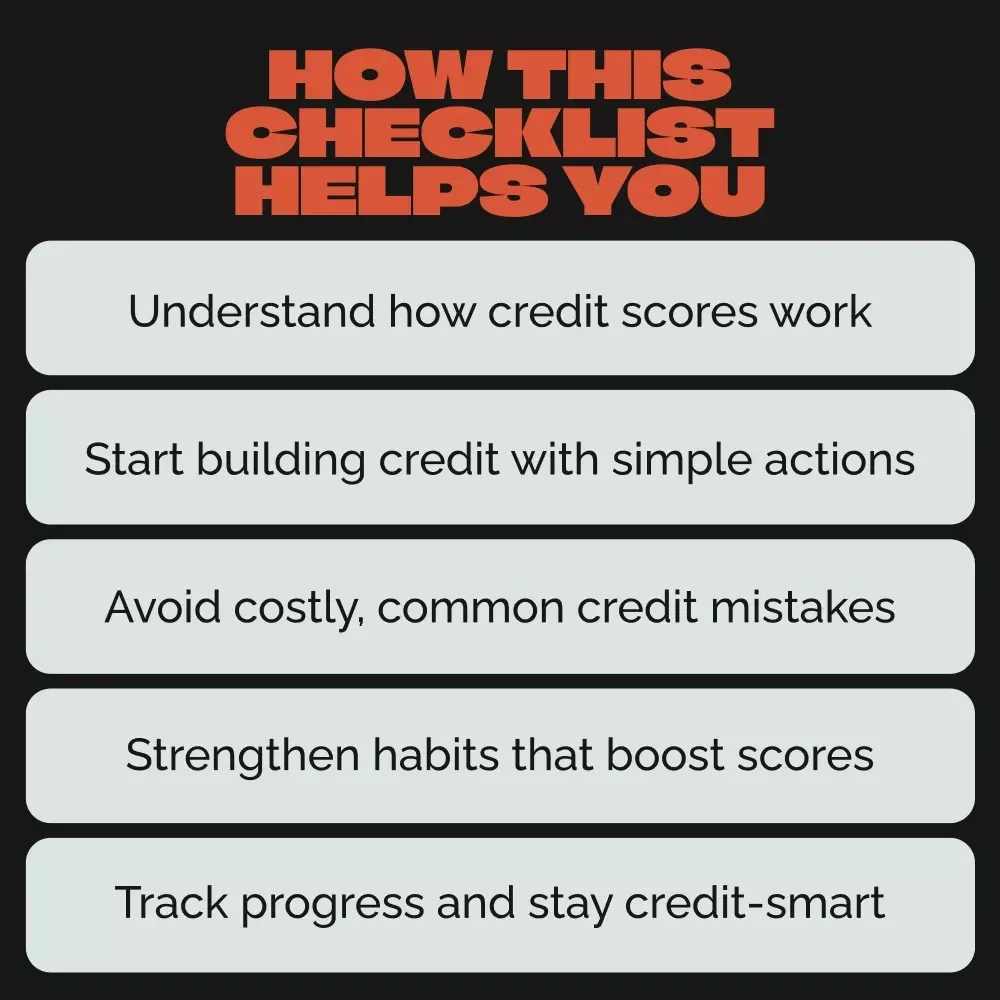 Your Fun & Simple Checklist to Build Strong Credit History | Credit Score Guide, Credit Building Checklist, Beginner-Friendly Financial Planning Tool, Digital Download