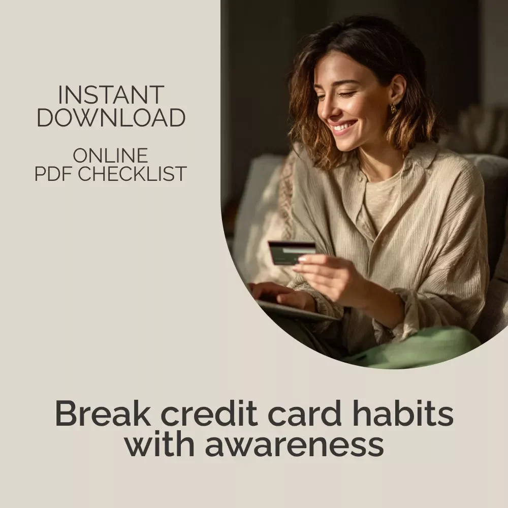 Credit Spending Habit-Breaker Checklist | Digital Download for Smarter Money Habits | Break Habit Loops and Credit Spending Patterns
