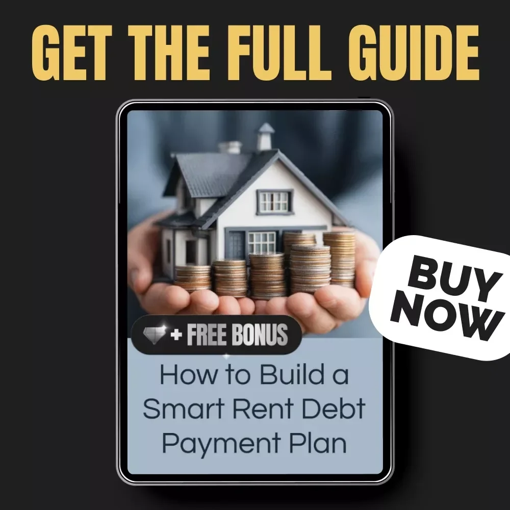 How to Build a Smart Rent Debt Payment Plan | Step-by-Step Guide for Rent Debt Payment Plans | Printable Workbook-Style Digital Download