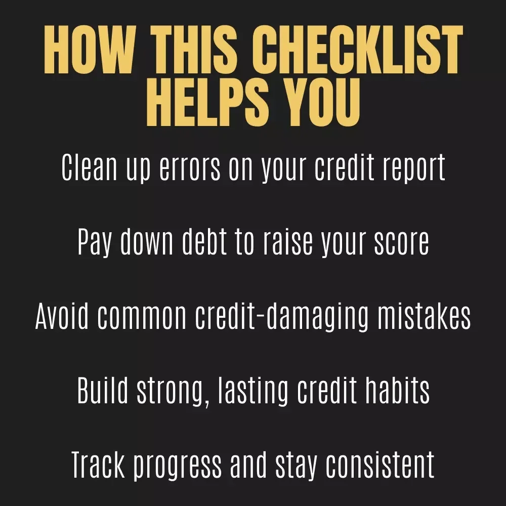 The Credit Score Comeback Checklist | Printable Step-by-Step Plan for How Fast Can You Raise Your Credit Score and Rebuild Financial Confidence