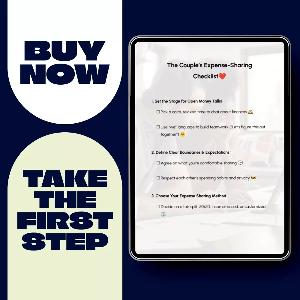 The Couple’s Expense-Sharing Checklist | Digital Download for Sharing Expenses in a Relationship, Budget Planner for Couples, Financial Communication Printable