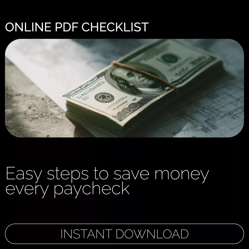 The Paycheck Power Checklist | Simple Ways to Save Money Every Pay Period | Digital Download Savings Planner, Budgeting Guide & Money Habits Tracker
