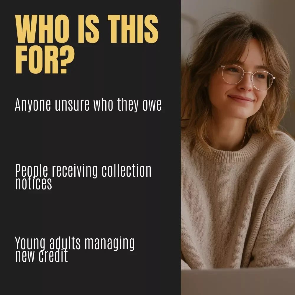 Who’s Got My Debt Checklist | Printable Step-by-Step Guide for How to Find Out What Collection Agency I Owe and Rebuild Credit Confidence