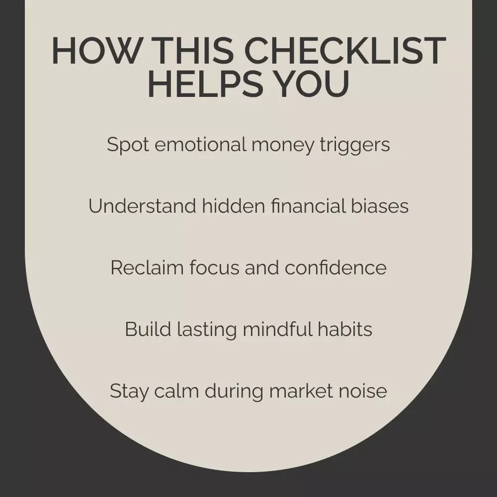 Bye FOMO, Hello Clarity! Financial Checklist | Digital Download | Behavioral Finance Tool for Smarter Money Mindset, Intentional Investing & Spending Habits | Printable PDF