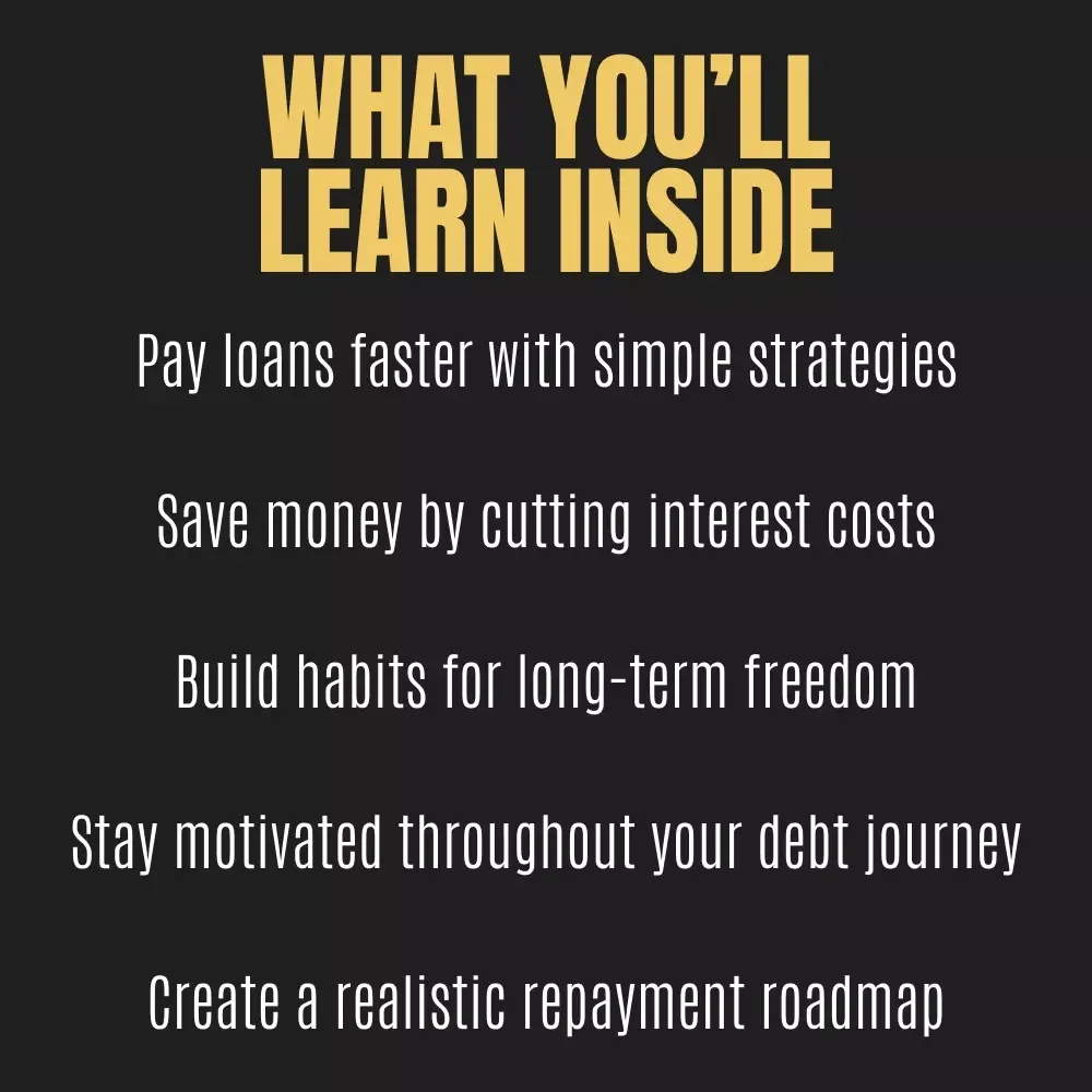 Debt-Free in Record Time: The Guide to Paying Off Loans Fast – Ultimate Budgeting Planner & Checklist for How to Get Credit Card Debt Relief, Loan Repayment Strategy, Money Management Digital Download