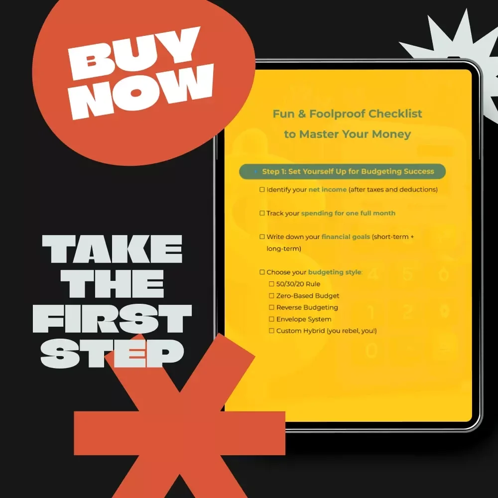 Fun & Foolproof Checklist to Master Your Money - Budgeting Made Easy, Digital Download