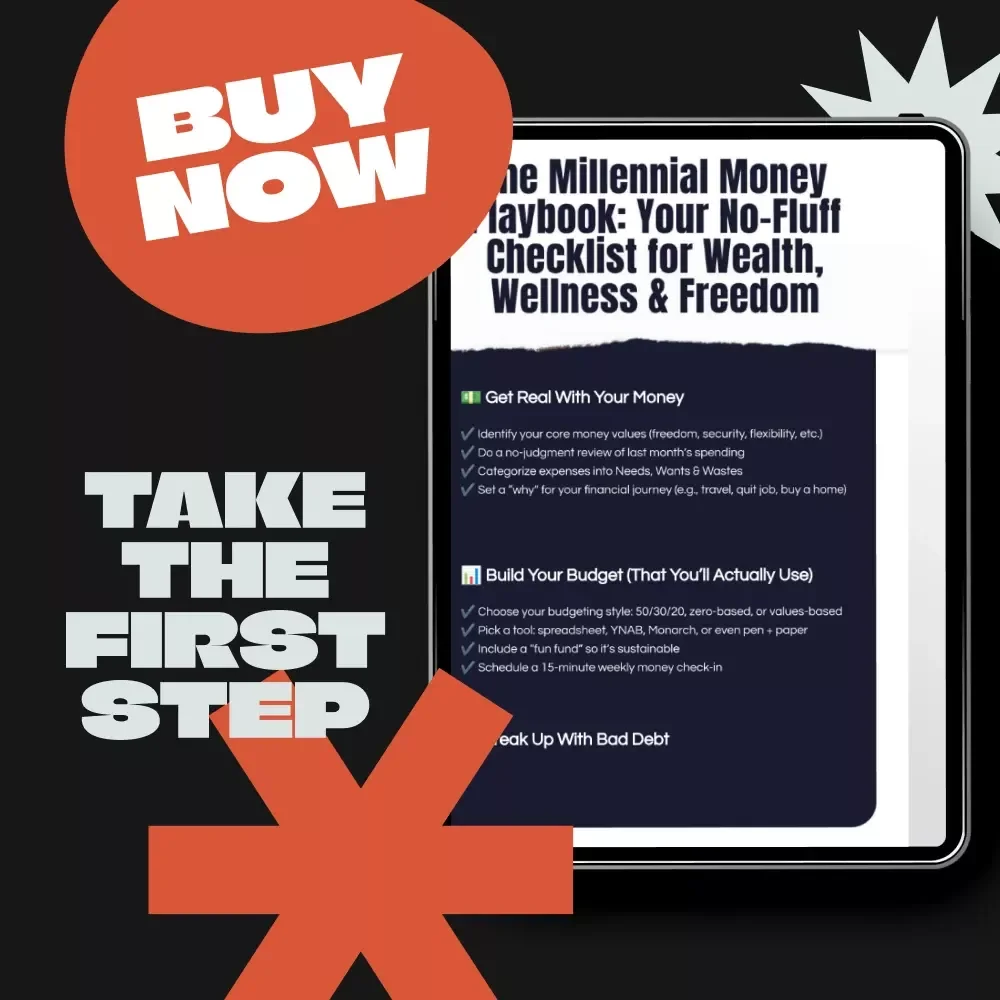 The Millennial Money Playbook: Your No-Fluff Checklist for Wealth, Wellness & Freedom | Budgeting Guide | Money Wellness eBook | Financial Planning Checklist | Digital Download