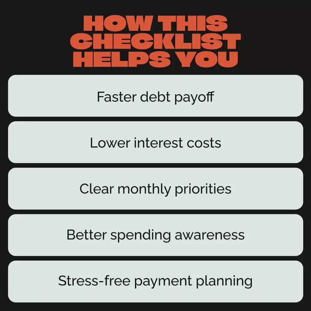 Master Your Credit Card Payments Like a Pro Checklist | Credit Card Payment Strategies | Debt-Free Planner | Printable Finance Checklist