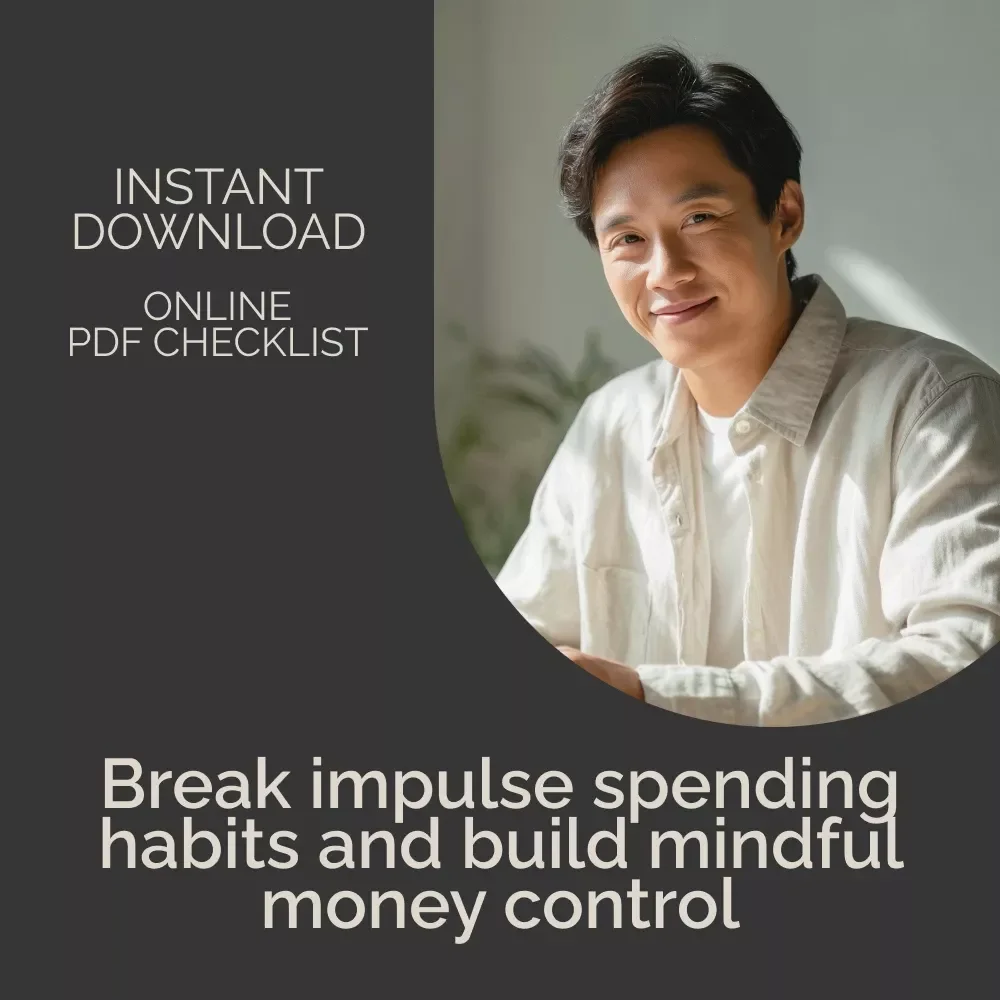 Impulse-Proof Your Wallet: The Self-Control Checklist | Digital Download for Mindful Spending | Build Better Habits with Impulse Control and Finances