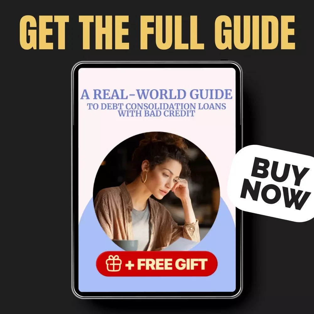 A Real-World Guide to Debt Consolidation Loans with Bad Credit — Printable eBook, Financial Guide, Budgeting Resource for Bad Credit Debt Help | Digital Download