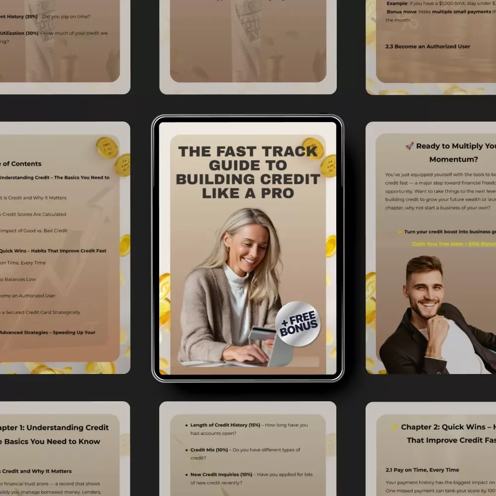 The Fast Track Guide to Building Credit Like a Pro | Digital Credit-Building Guide for Beginners & Go-Getters | Best Ways to Build Credit Fast eBook & Printable Checklist