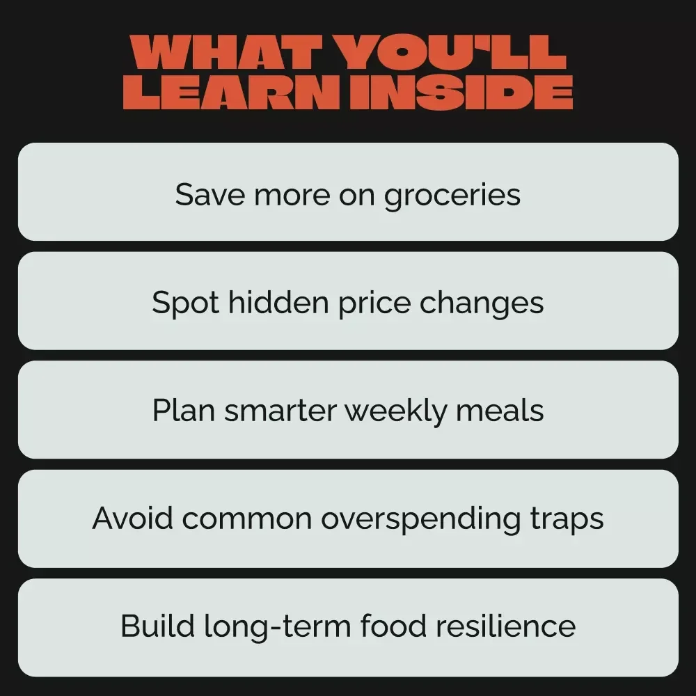 Understanding and Outsmarting Food Price Inflation — Budget-Savvy Digital Guide for Navigating Rising Grocery Costs | Printable & Editable Money-Saving Resource | Learn to Beat food price inflation