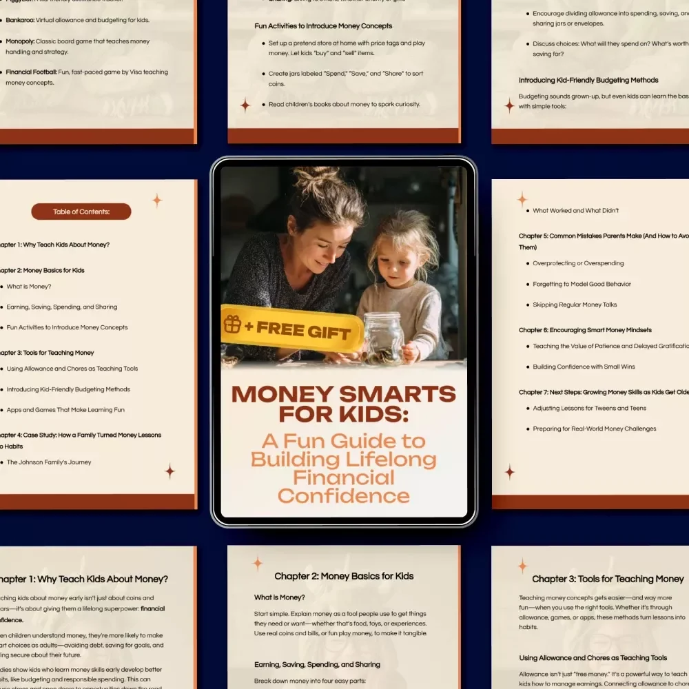 Money Smarts for Kids: A Fun Guide to Building Lifelong Financial Confidence | Teaching Kids About Money | Printable Kids Money Ebook for Parents & Educators