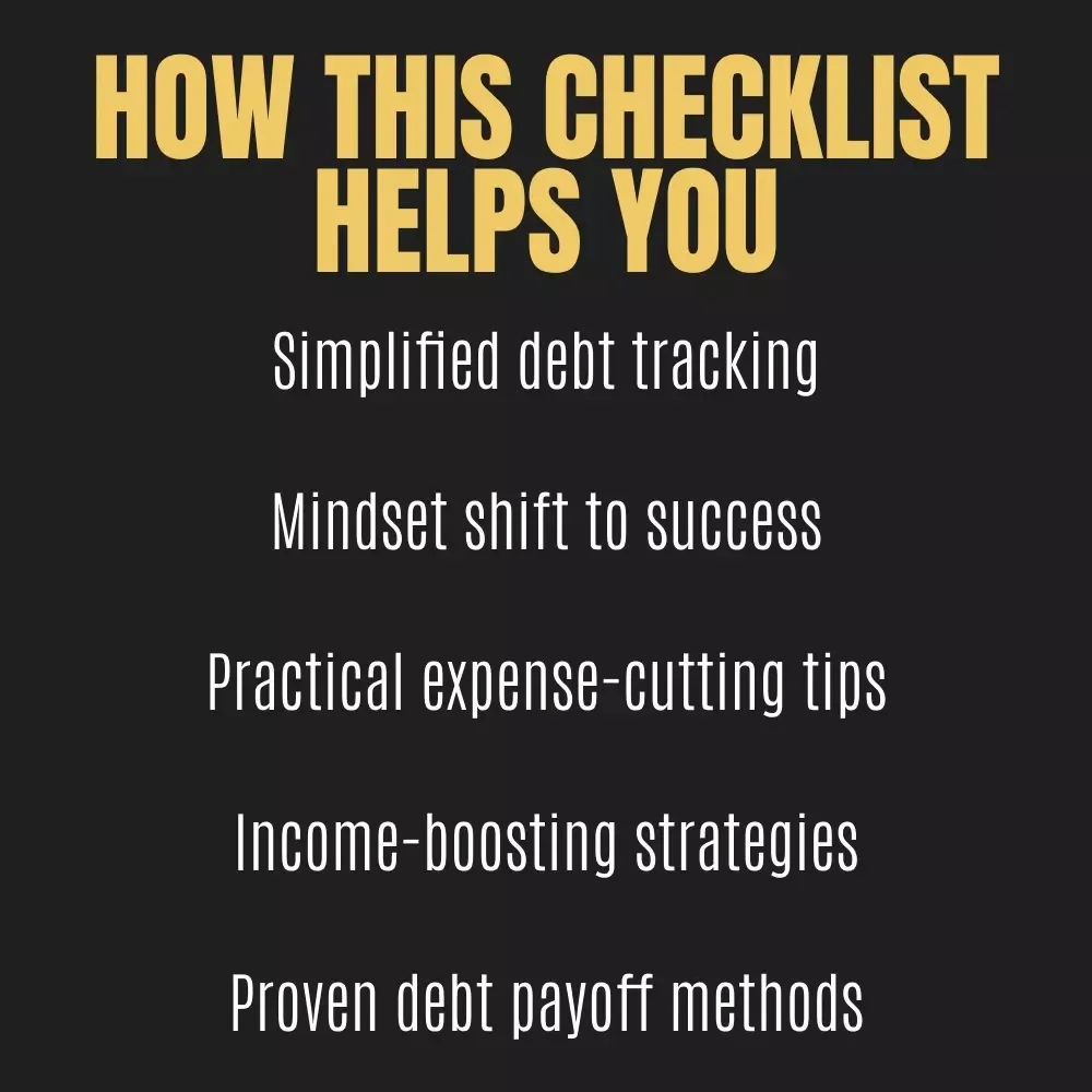 The Checklist to Ditch Debt & Reclaim Your Life: A Step-by-Step Guide to Getting Out of Debt on Your Own