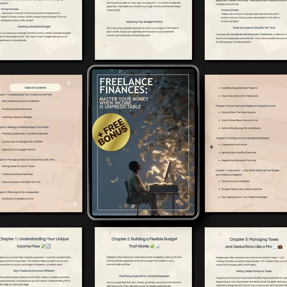 Freelance Finances: Master Your Money When Income Is Unpredictable | Budgeting for Freelancers or Gig Workers | Personal Finance eBook for Independent Earners