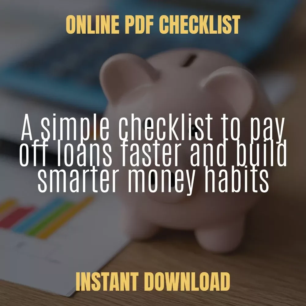 The Loan Repayment Power Checklist – Digital Download Guide on how to repay loan quickly, Smart Debt Payoff Planner, Printable Financial Checklist, Instant Budget Tool for Faster Loan Freedom