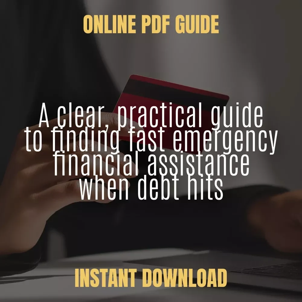Your Guide to Emergency Financial Assistance When Debt Strikes | Essential eBook for emergency financial assistance for debt | Debt-Relief Support Digital Download
