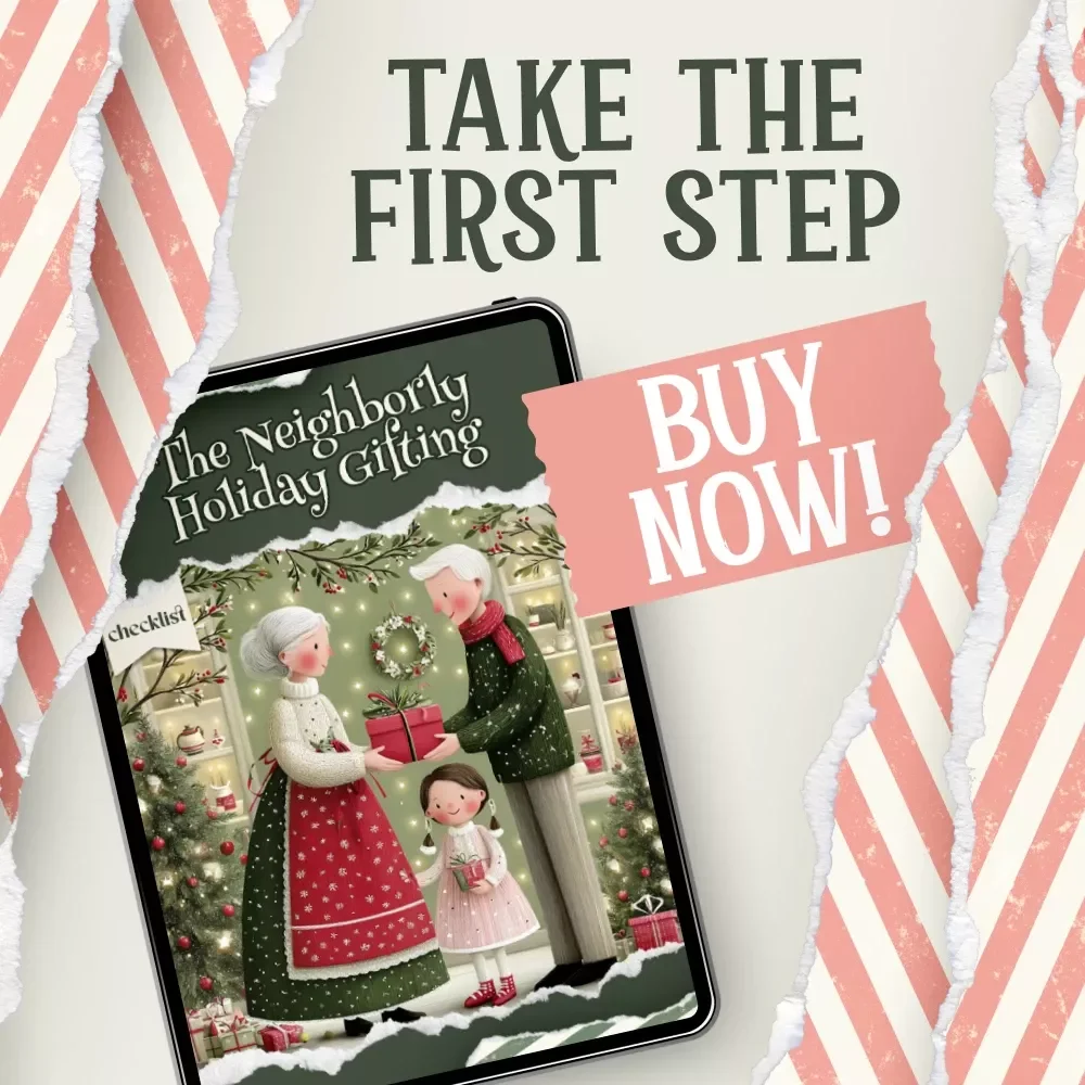 The Neighborly Holiday Gifting Checklist | Festive Christmas Gift Ideas for Neighbors | Printable Holiday Checklist & Digital Download