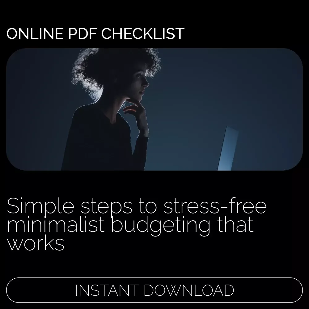 The “Keep It Simple, Save a Lot” Minimalist Budgeting Checklist | Simple Budget Template • Minimalist Finance Guide • Digital Download for Clarity & Savings