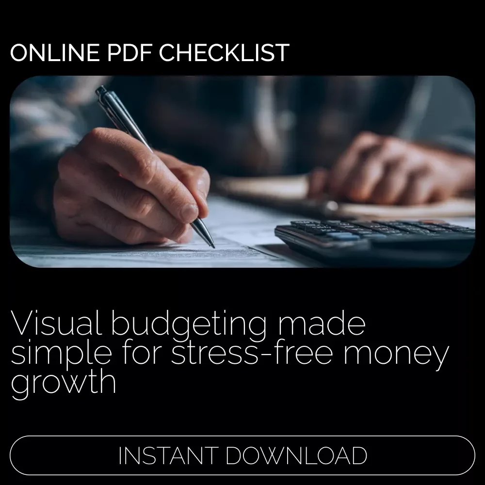 The Visual Budgeting Blueprint: Your Fun & Easy Guide to Seeing Your Money Grow | Printable Budget Checklist, Money Management Tools, Visual Budget System, Digital Download